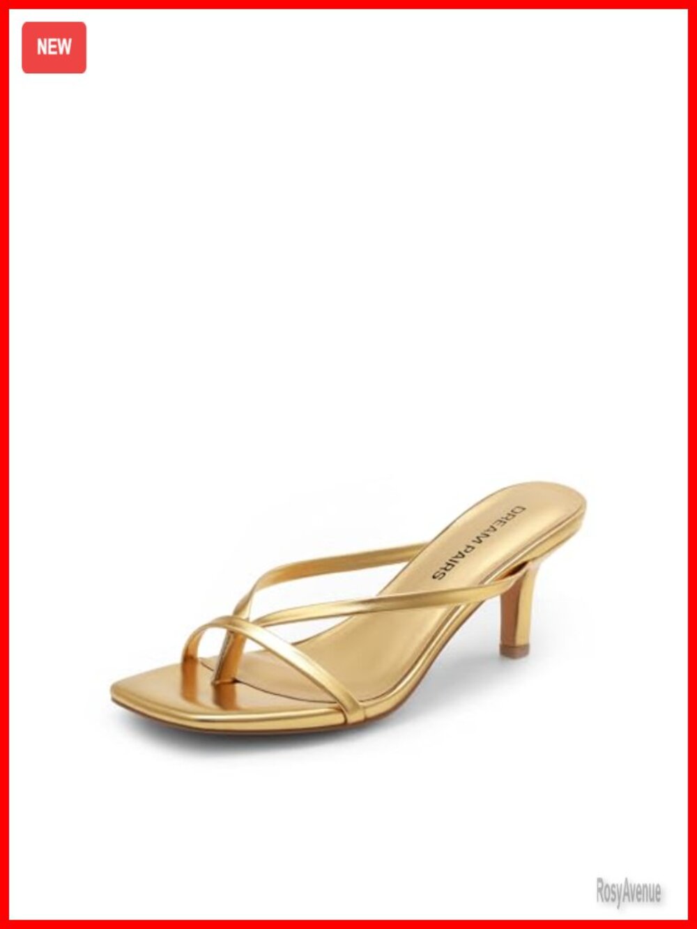 Kitten Heel Flip Flop Sandals Faux Leather Women's Dressy